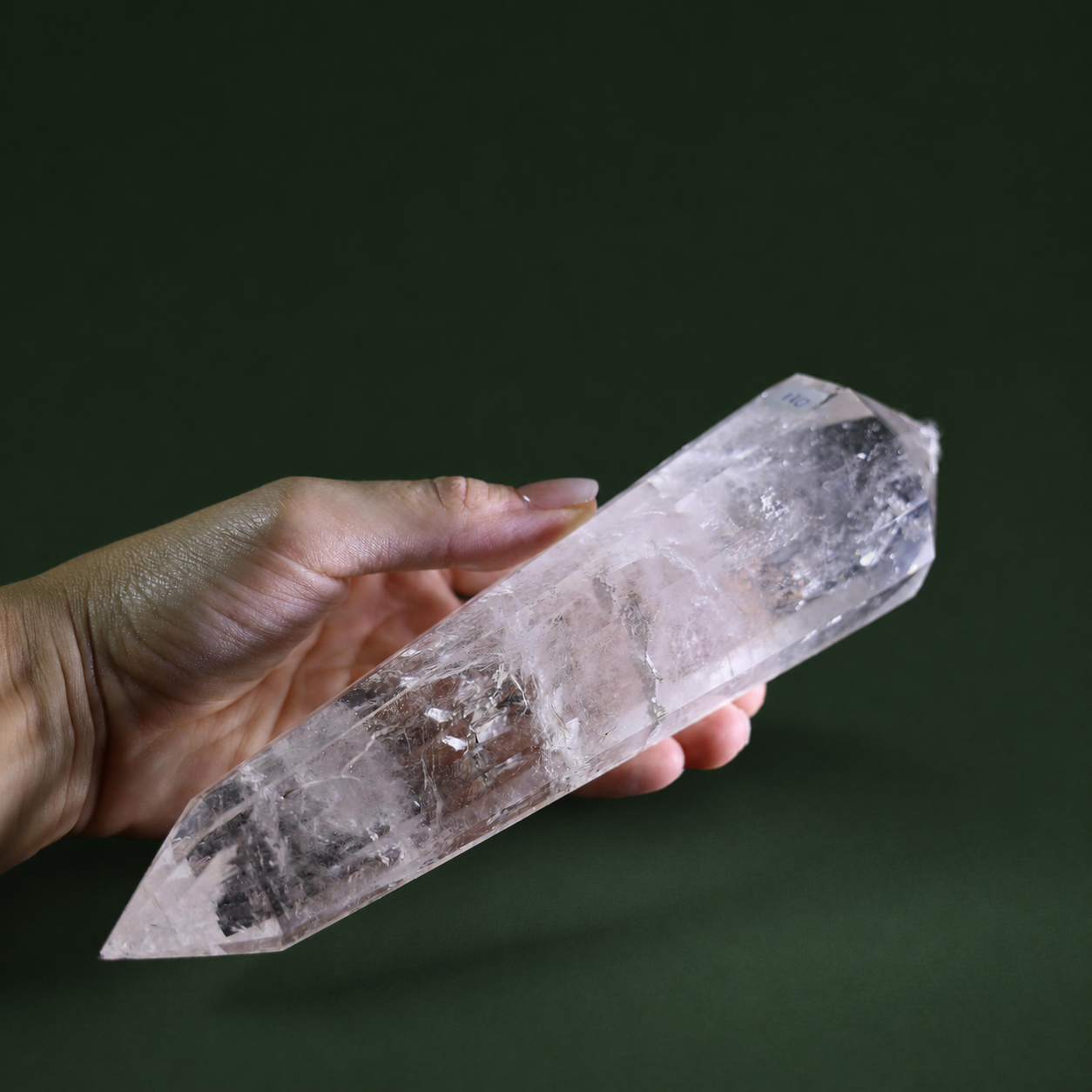 9-Inch 12-Sided Vogel-Cut Quartz Crystal