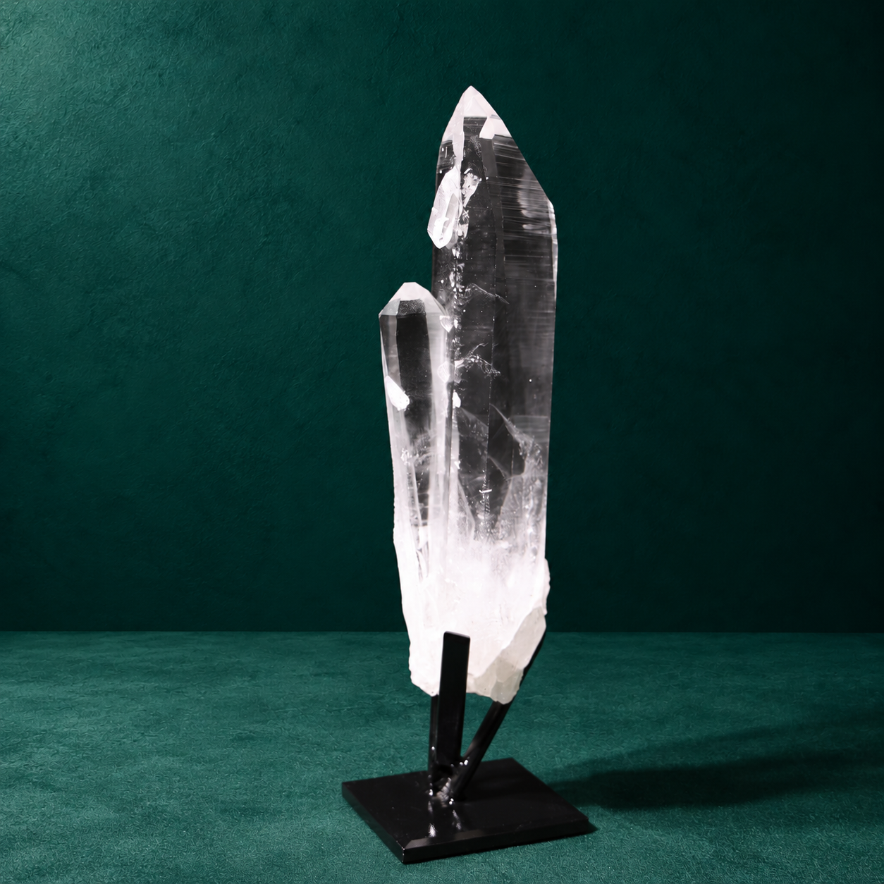 Clear Lemurian Quartz with Manifestation Crystal