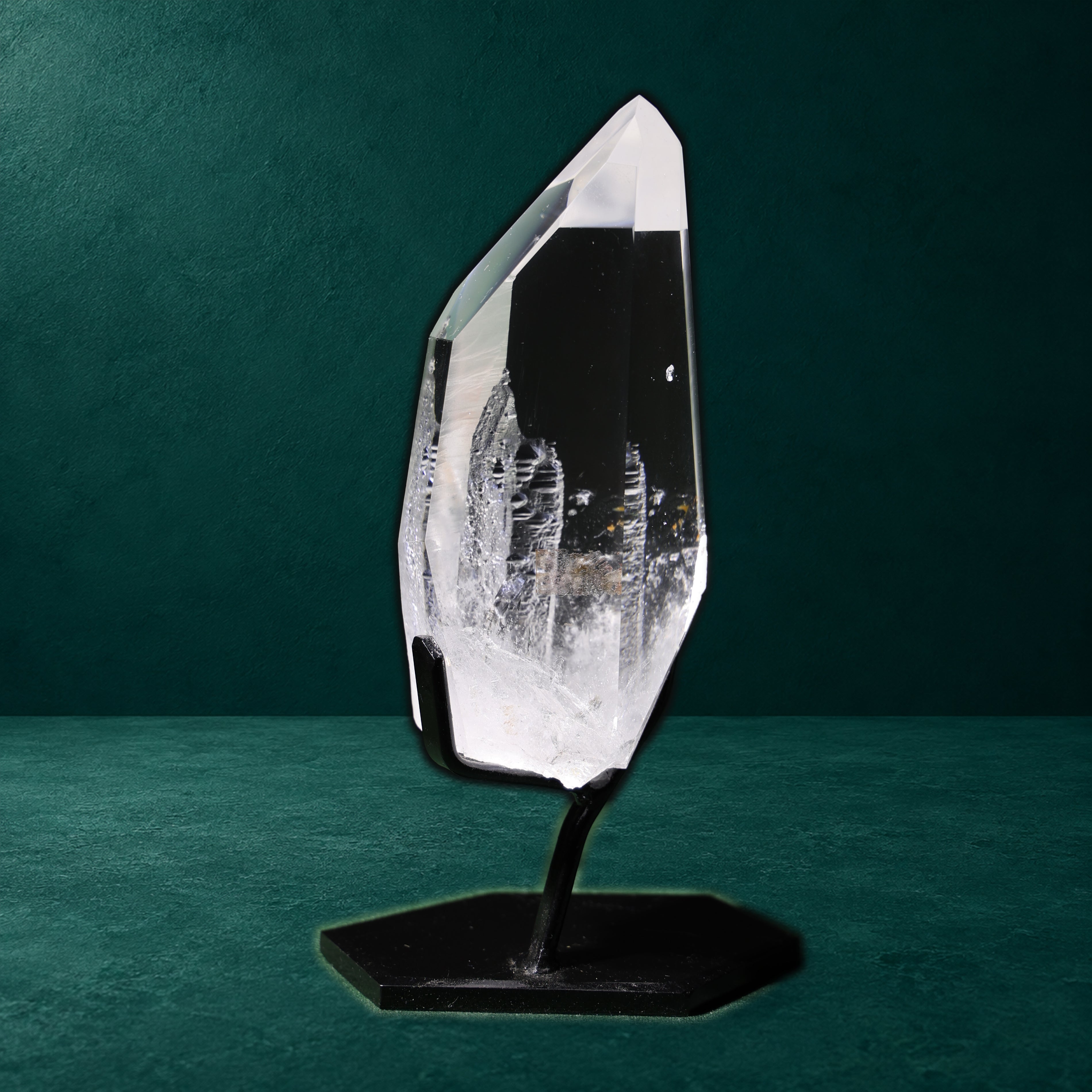 Clear Lemurian Quartz with Natural Striation Face