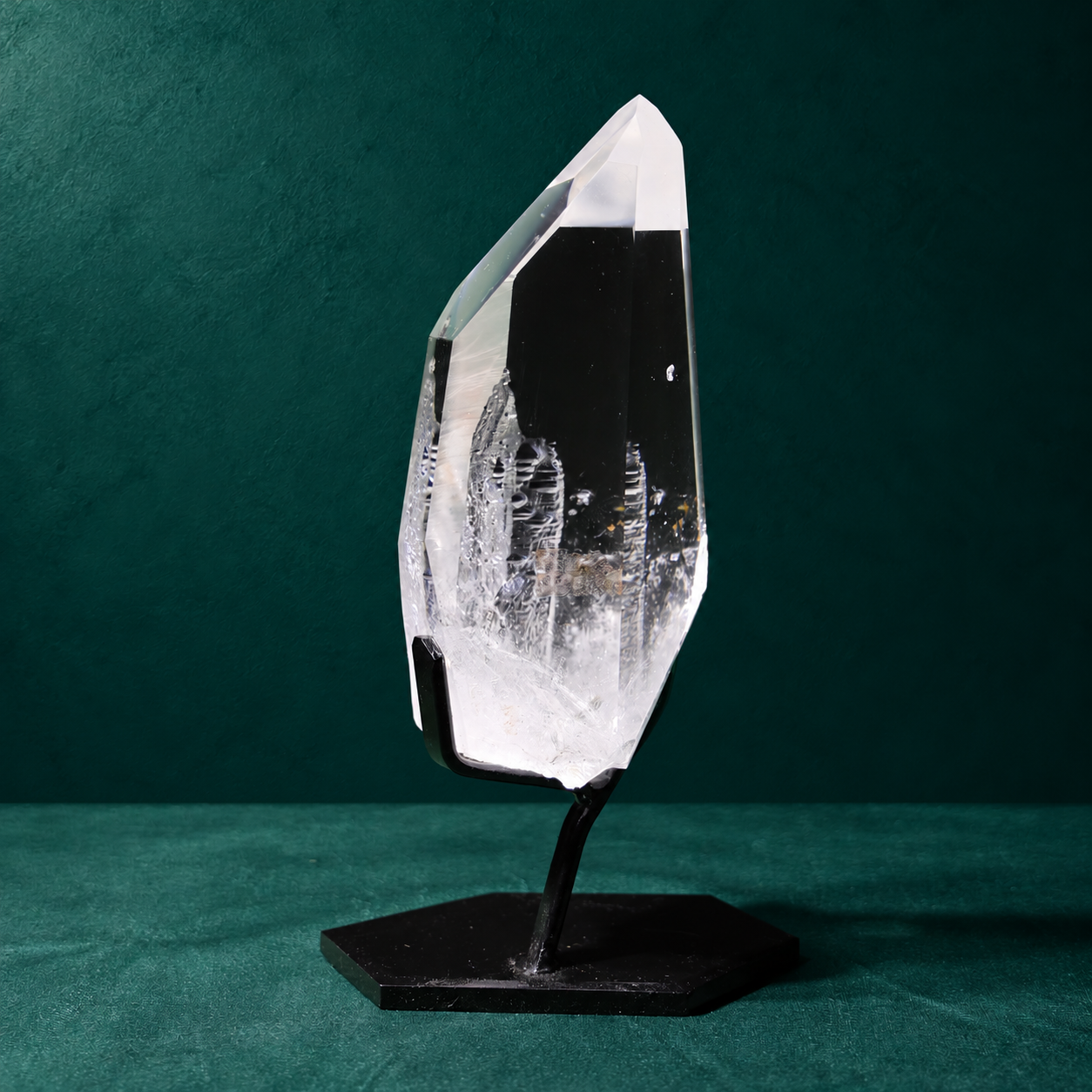 Clear Lemurian Quartz with Natural Striation Face