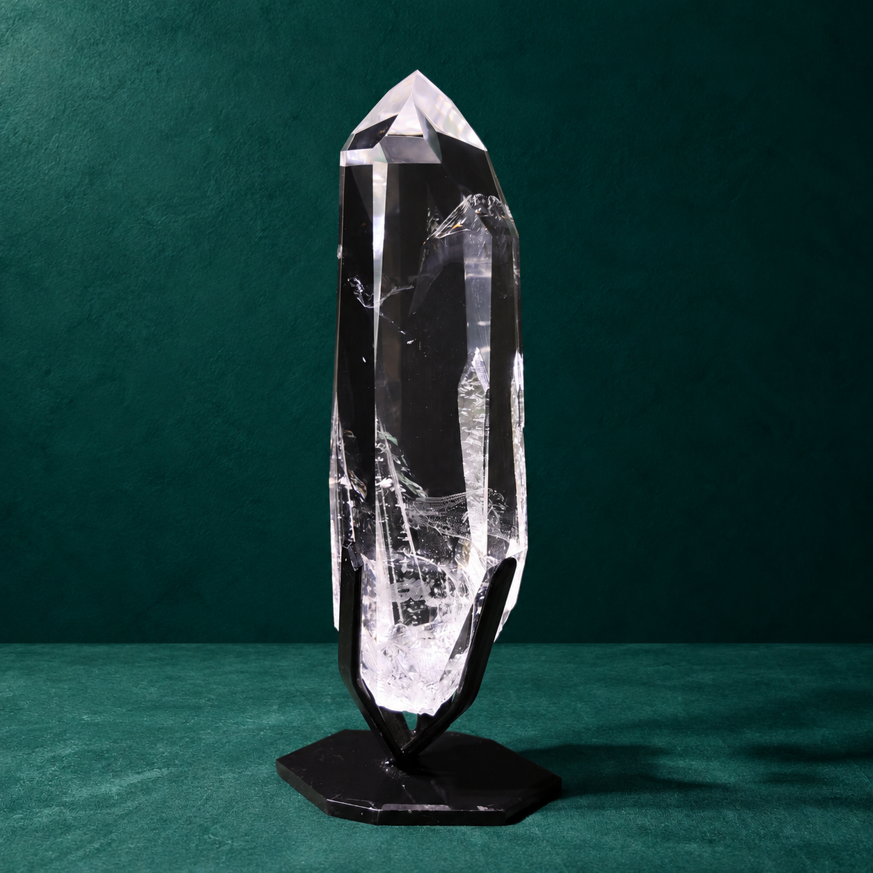Rainbow Clear Lemurian Quartz Point