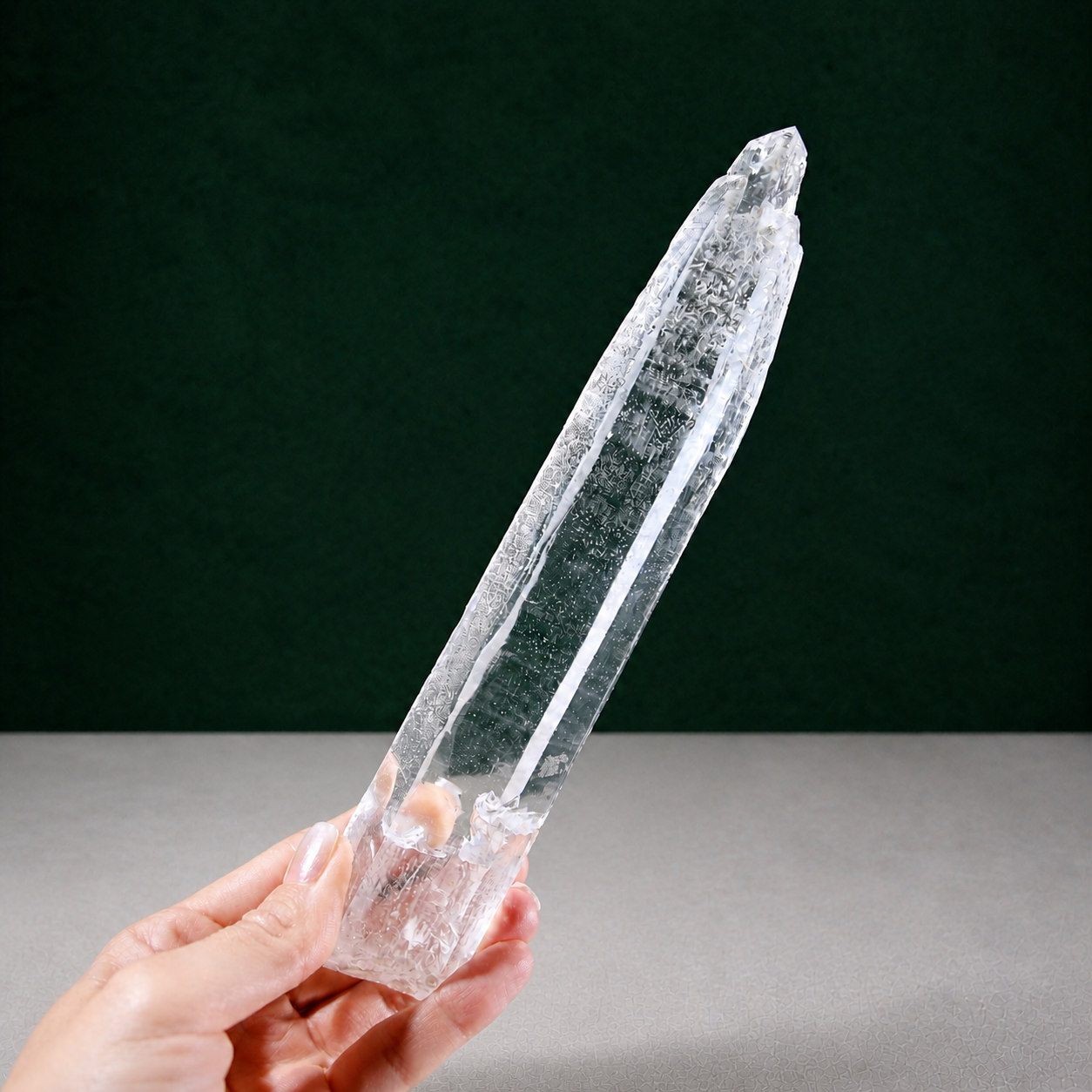 Lemurian Laser Seed Quartz with Self-Healed Termination