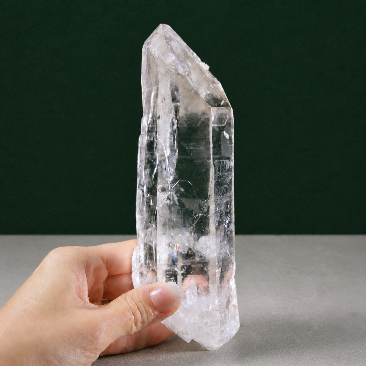 Light Smoky Lemurian Seed Quartz with Exceptional Clarity
