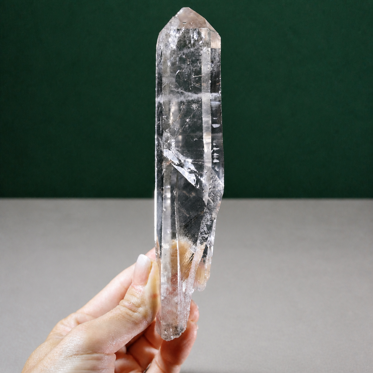 Light Smoky Lemurian Seed Quartz, Lightly Polished