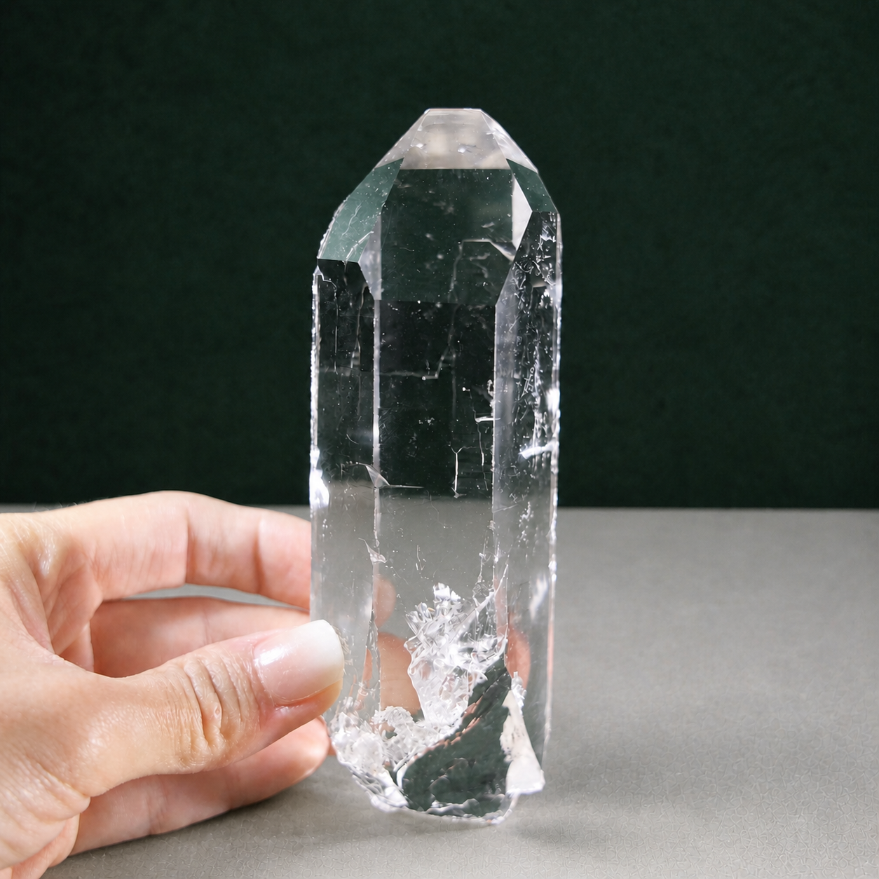 Light Smoky Lemurian Seed Quartz, Slightly Polished