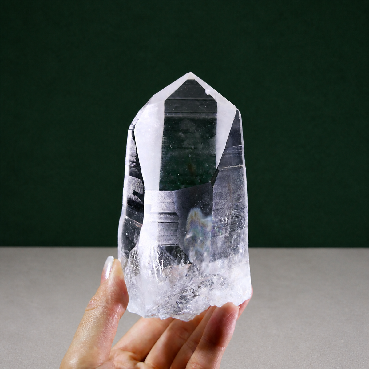 Natural Lemurian Seed Quartz with Record Keeper