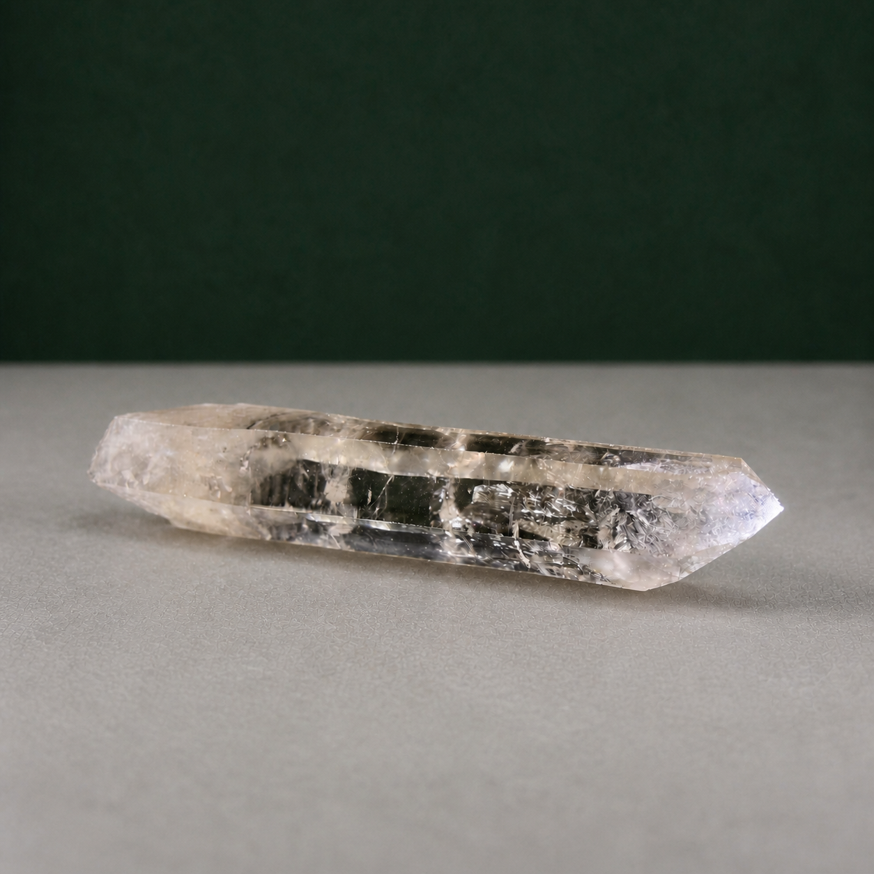 Tapered Light Smoky Polished Lemurian Seed Quartz