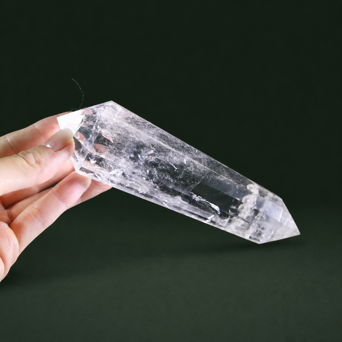 7-Inch 12-Sided Vogel-Cut Quartz Crystal