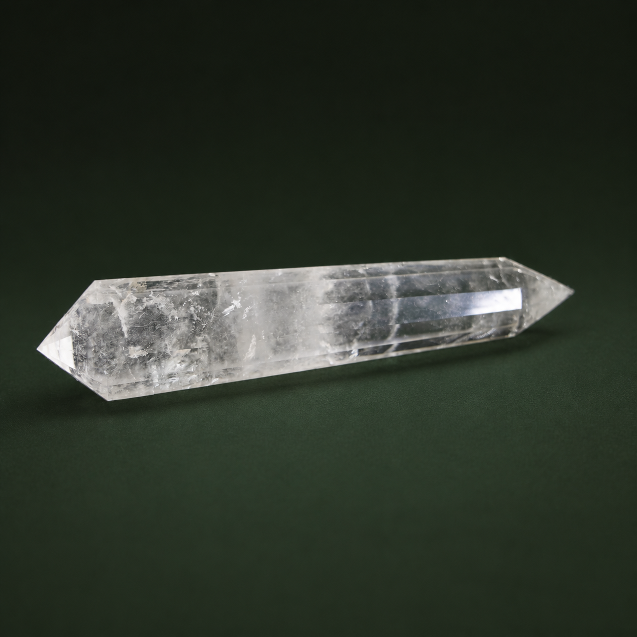 Compact 6-Inch 12-Sided Vogel-Cut Quartz Crystal