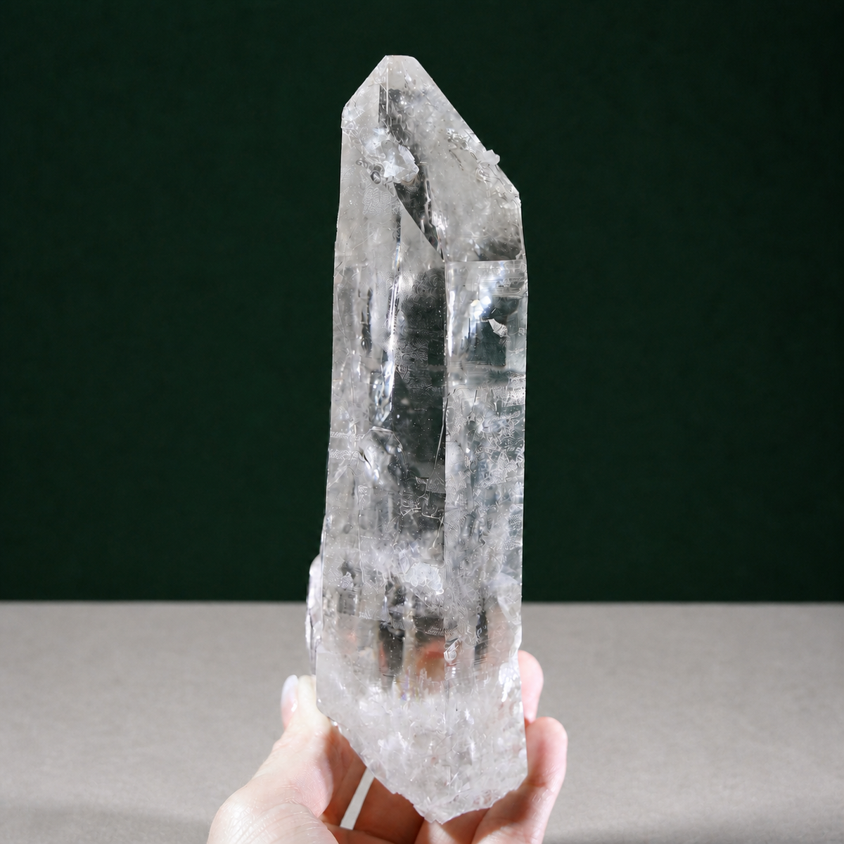 Light Smoky Lemurian Seed Quartz with Exceptional Clarity