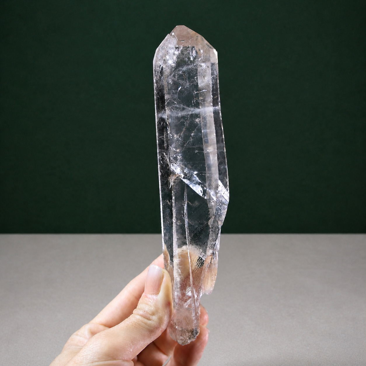Light Smoky Lemurian Seed Quartz, Lightly Polished