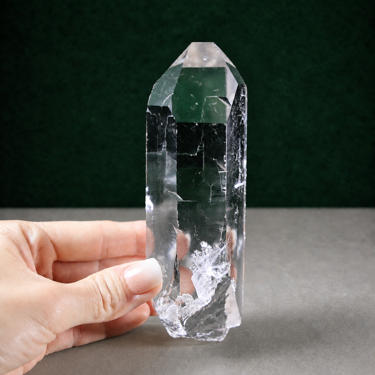 Light Smoky Lemurian Seed Quartz, Slightly Polished