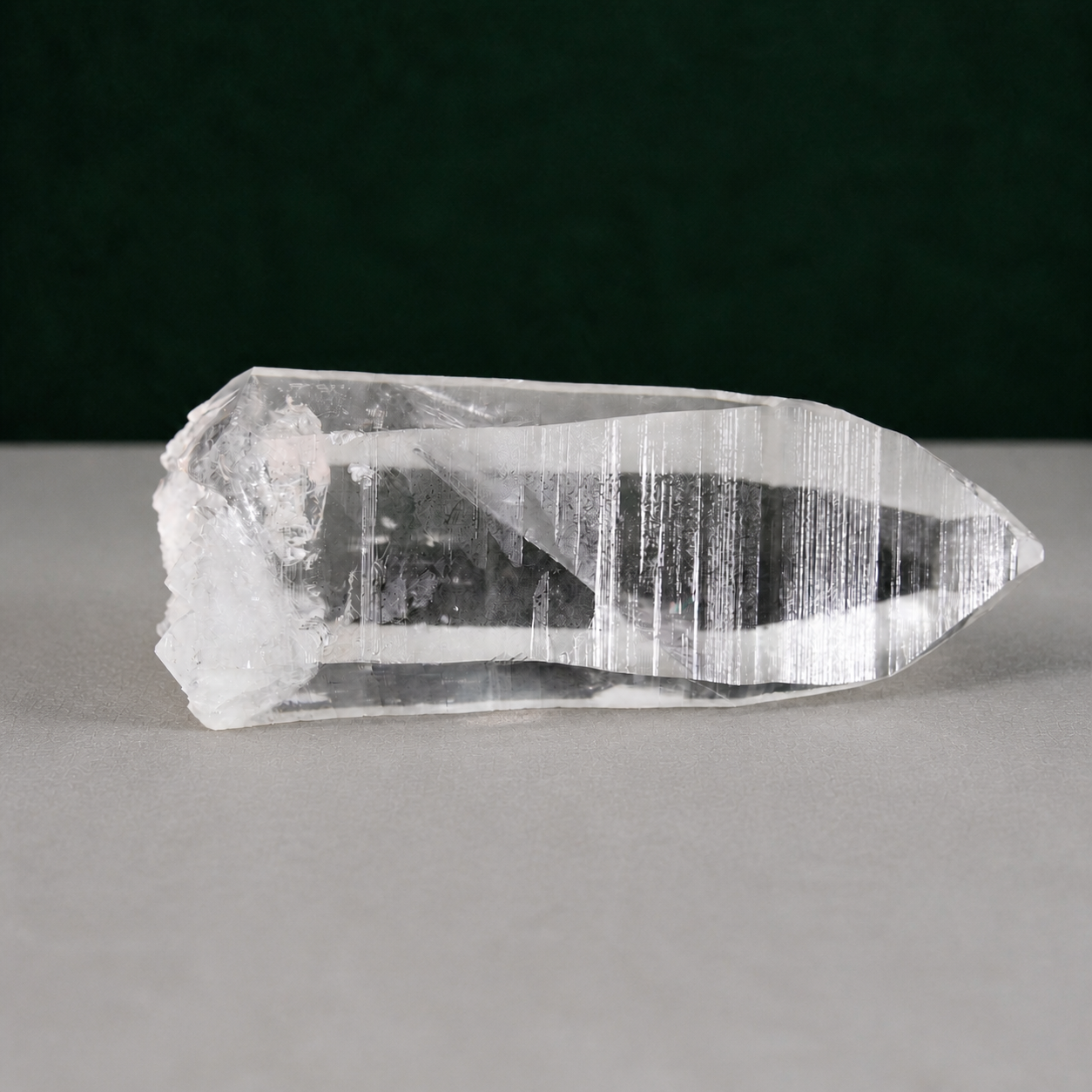 Natural Double-Terminated Lemurian Seed with Striations