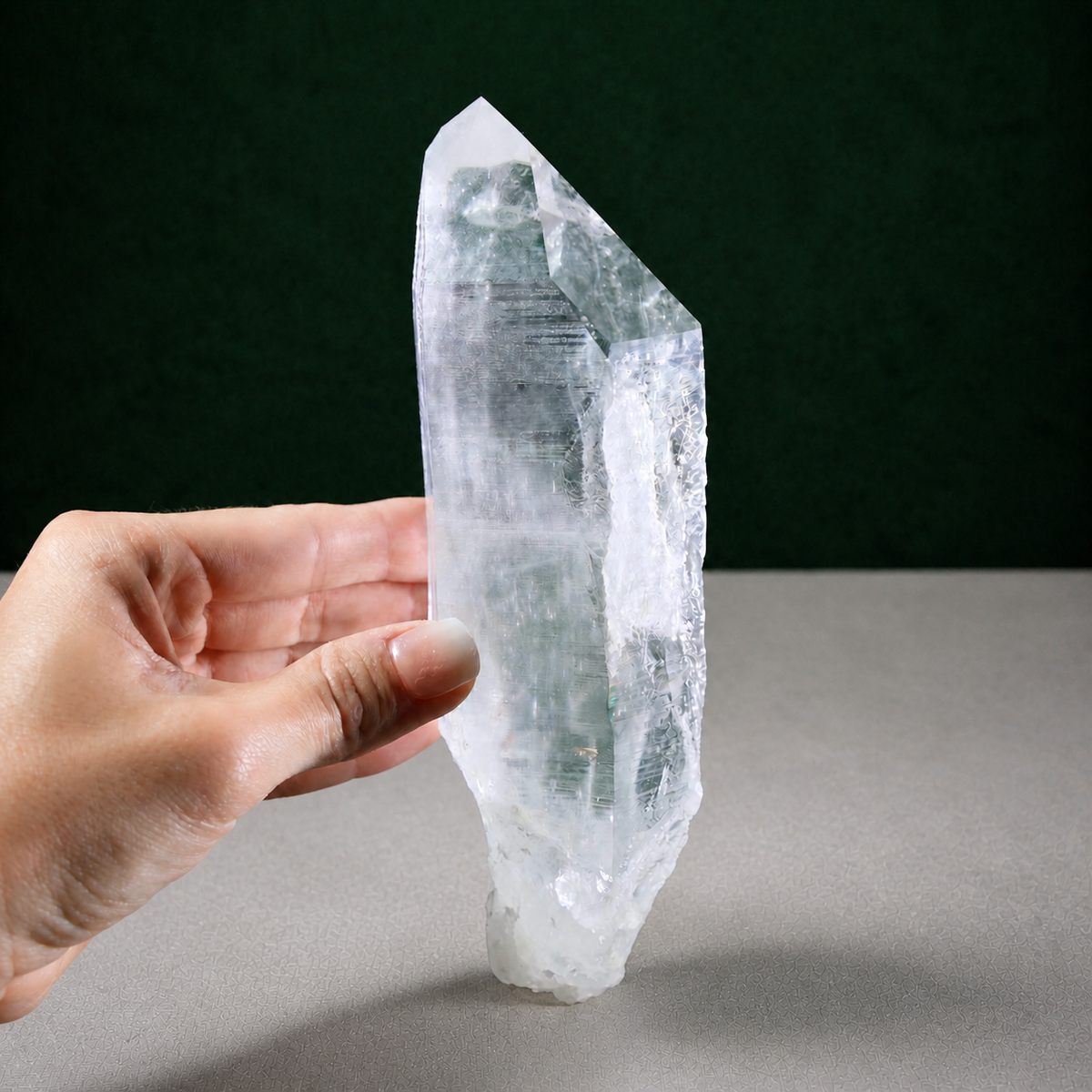 Natural Lemurian Seed Quartz with Self-Healed Matrix Record