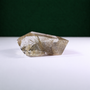Polished rutilated quartz freeform, 185 g, alternate view 1 showing natural rutile inclusions.