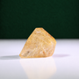 Polished rutilated quartz freeform, 75 g, alternate view 1 showing natural rutile inclusions.