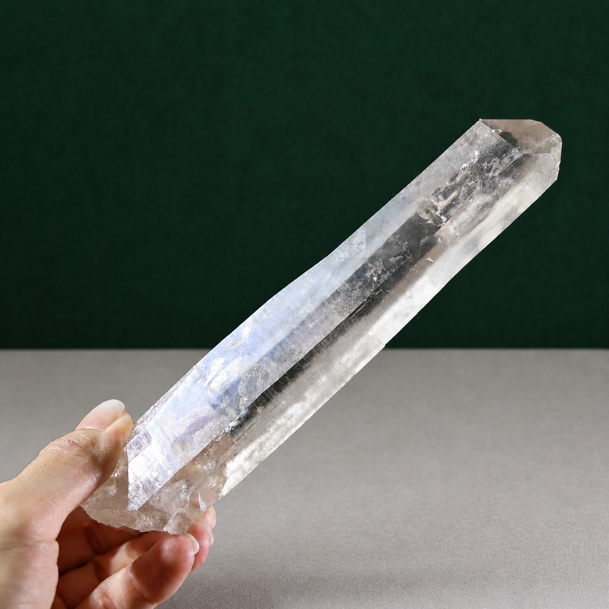 Slender Light Smoky Lemurian Seed with High Clarity
