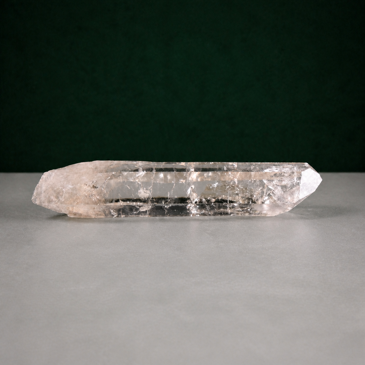 Tapered Light Smoky Polished Lemurian Seed Quartz