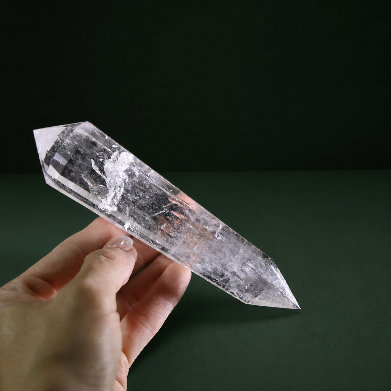 6.5-Inch 12-Sided Vogel-Cut Quartz Crystal, 350 g
