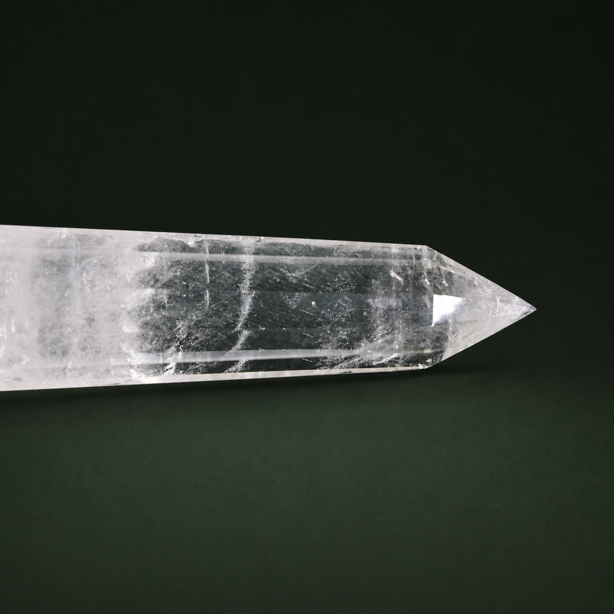 Compact 6-Inch 12-Sided Vogel-Cut Quartz Crystal