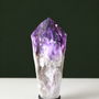 Sculptural natural amethyst wand, side view