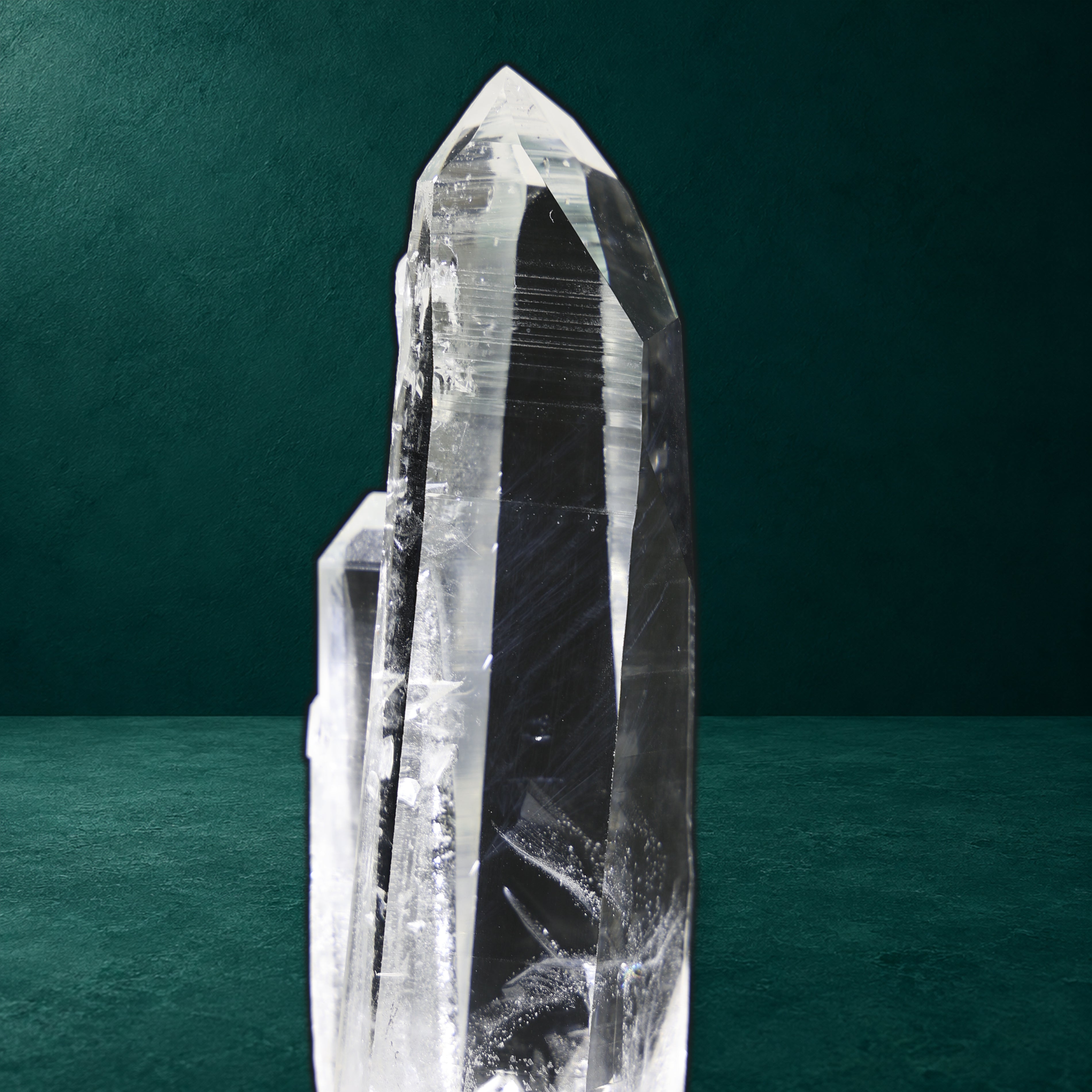 Clear Lemurian Quartz with Manifestation Crystal