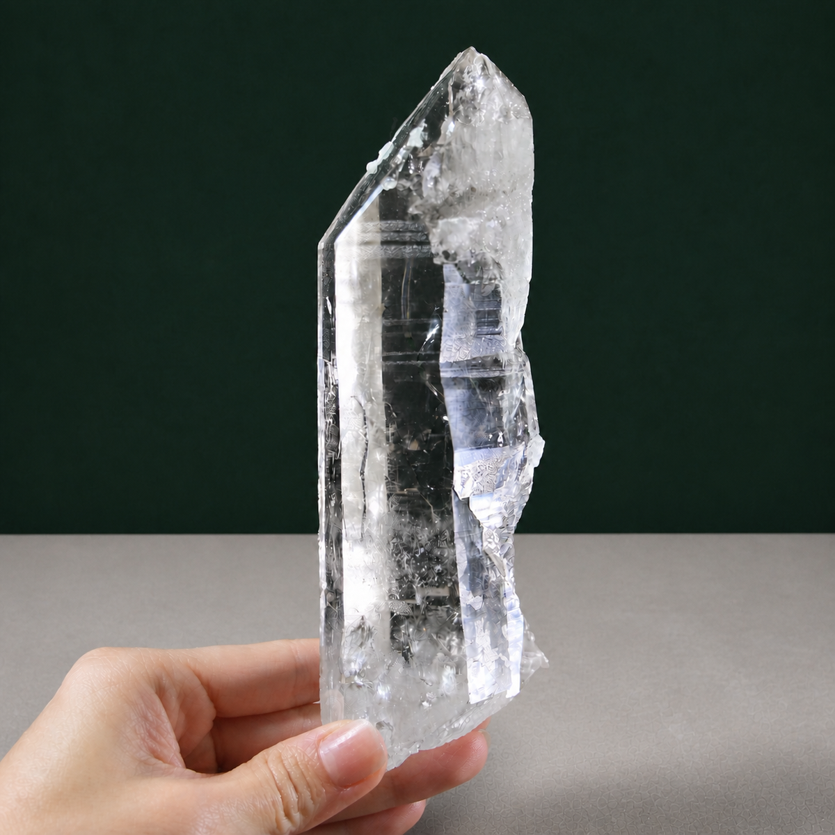 Light Smoky Lemurian Seed Quartz with Exceptional Clarity