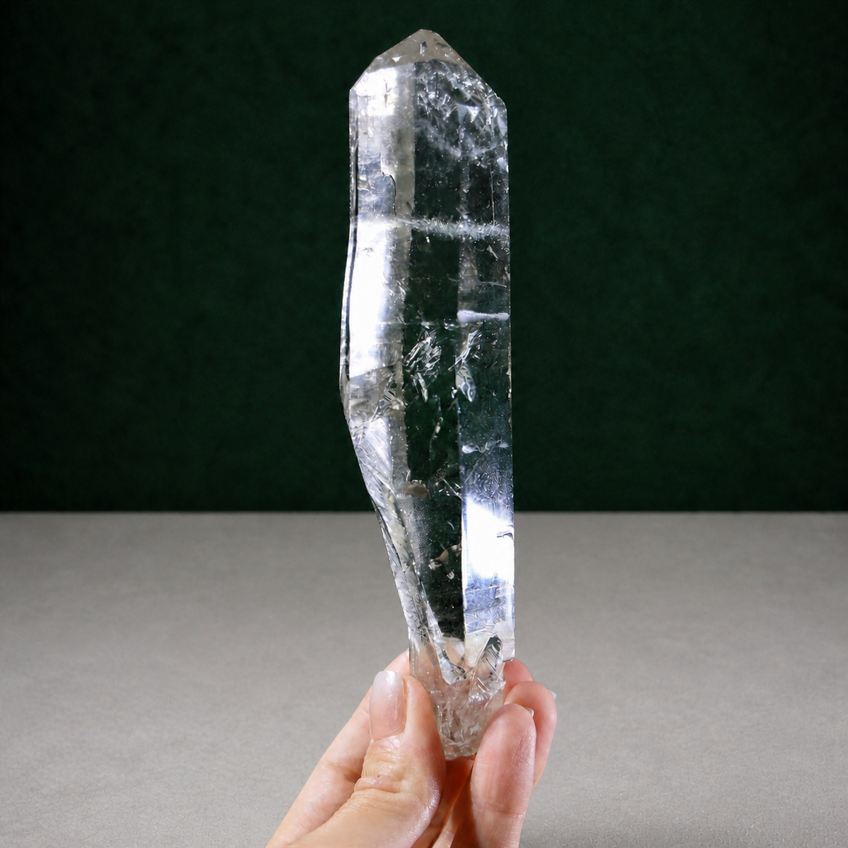 Light Smoky Lemurian Seed Quartz, Lightly Polished