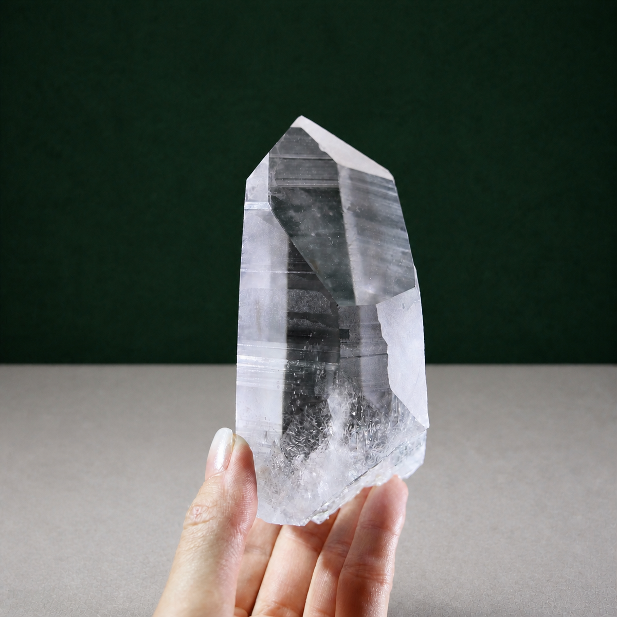 Natural Lemurian Seed Quartz with Record Keeper