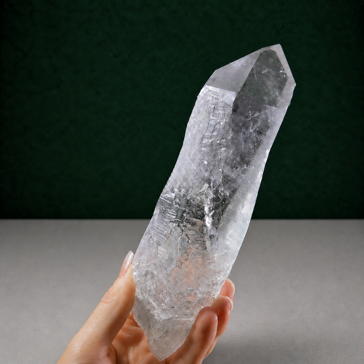 Natural Lemurian Seed Quartz with Self-Healed Matrix Record