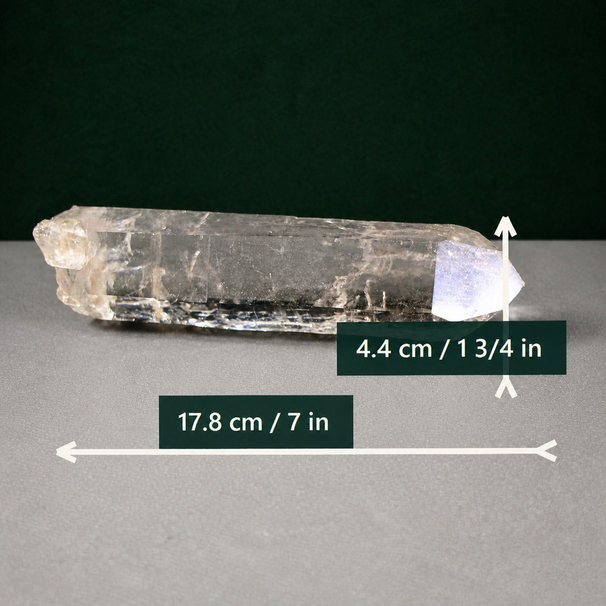 Polished Smoky Lemurian Seed Quartz with Slender Profile