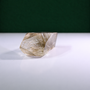 Polished rutilated quartz freeform, 185 g, alternate view 2 showing natural rutile inclusions.