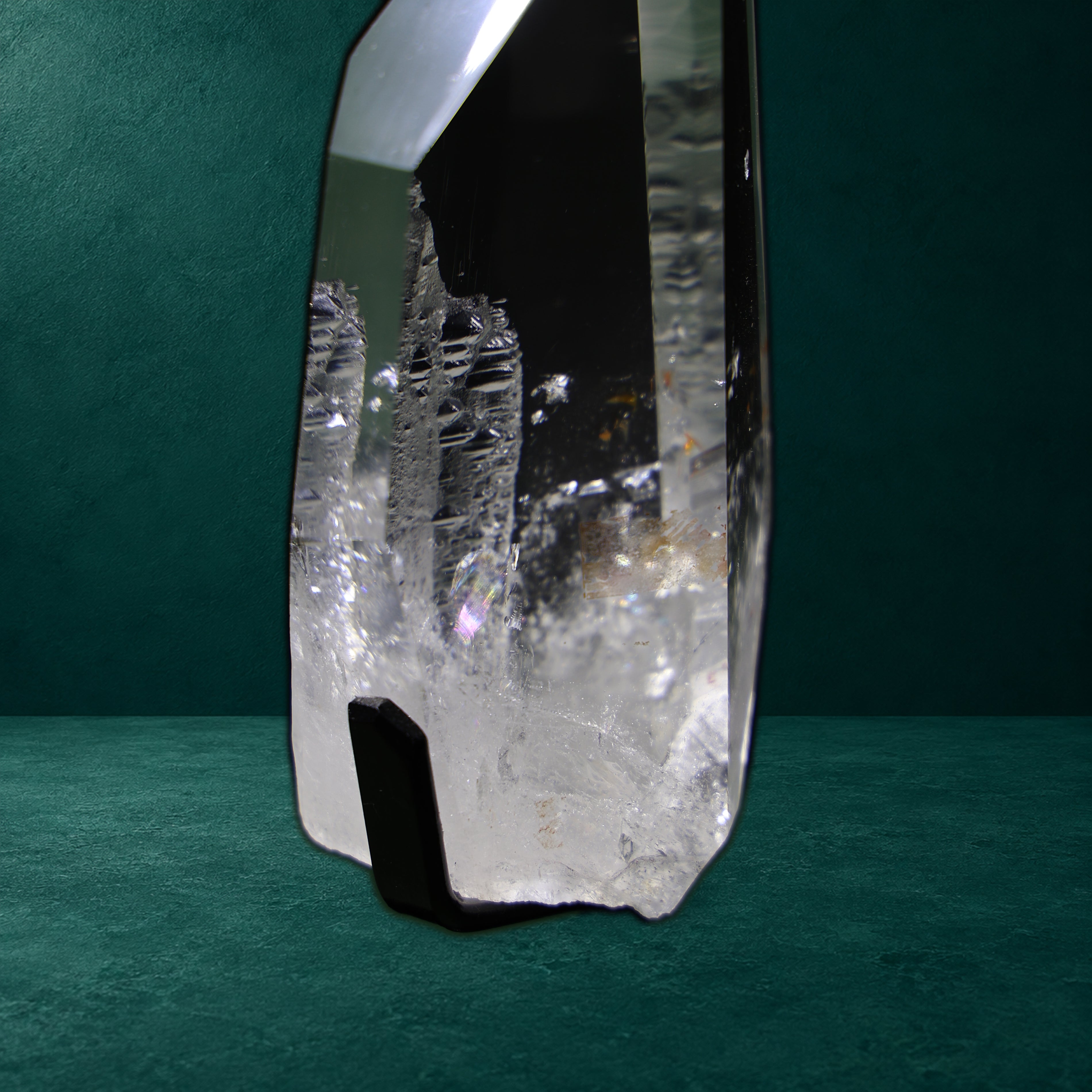Clear Lemurian Quartz with Natural Striation Face