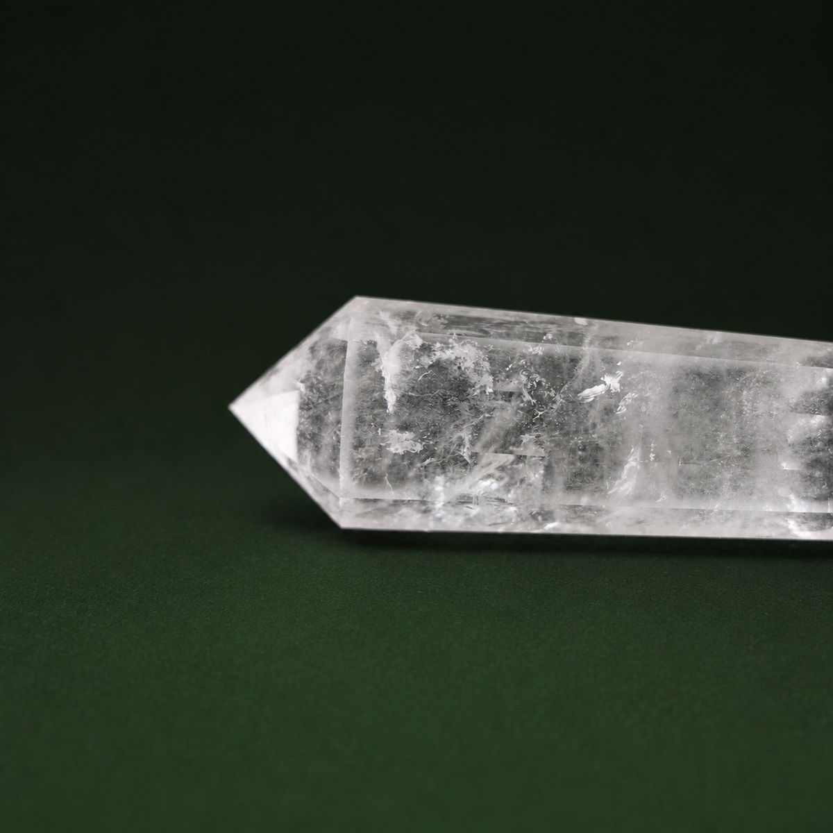Compact 6-Inch 12-Sided Vogel-Cut Quartz Crystal