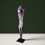 Naturally terminated amethyst wand, side view