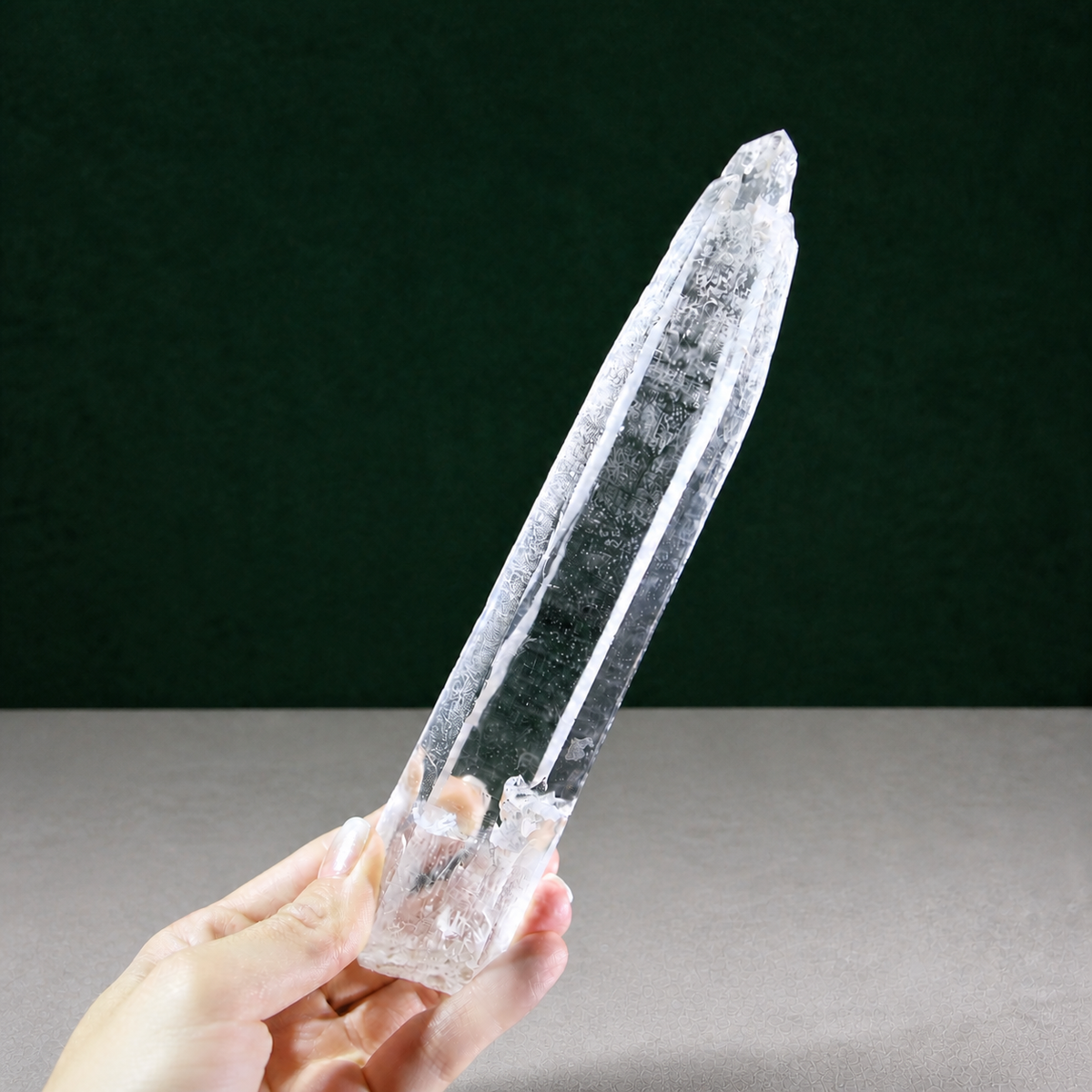 Lemurian Laser Seed Quartz with Self-Healed Termination