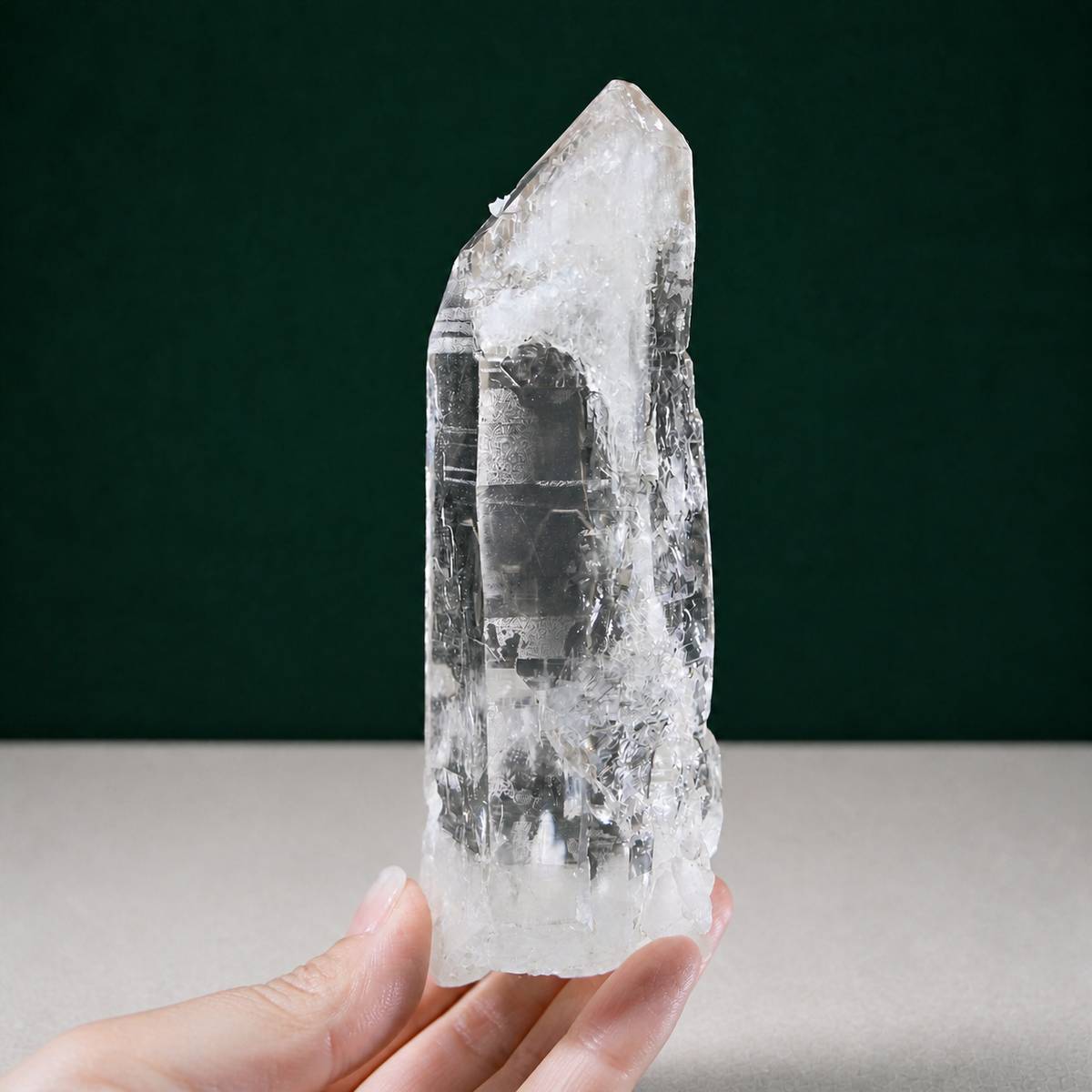 Light Smoky Lemurian Seed Quartz with Exceptional Clarity