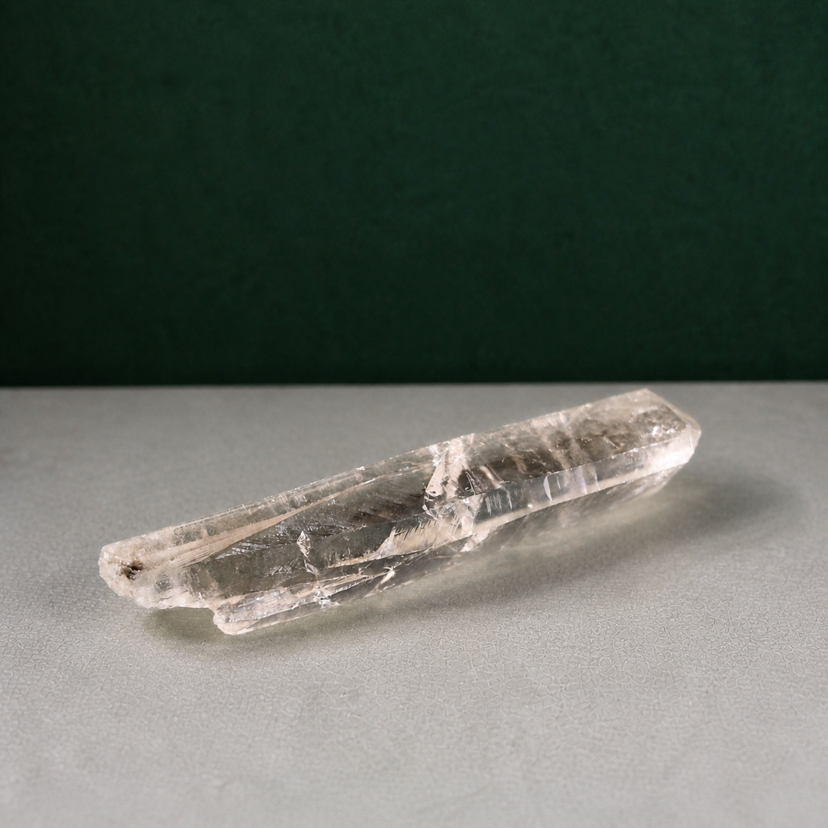 Light Smoky Lemurian Seed Quartz, Lightly Polished