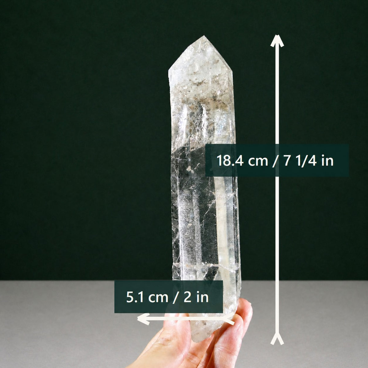 Light Smoky Polished Lemurian Seed with High Clarity