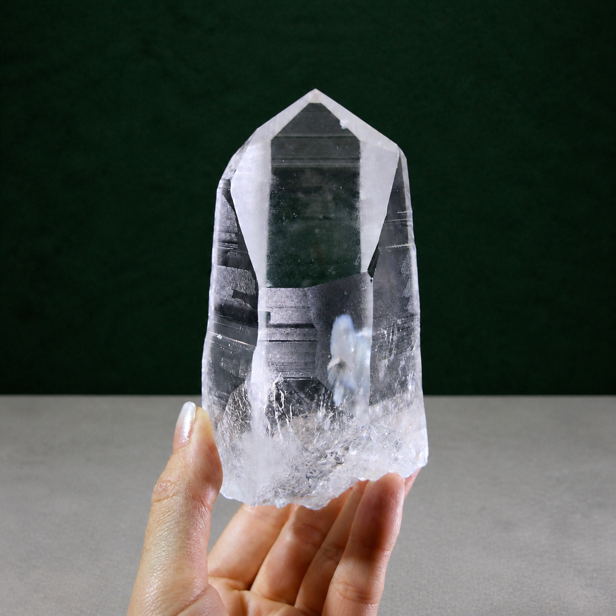 Natural Lemurian Seed Quartz with Record Keeper