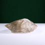 Polished rutilated quartz freeform, 185 g, alternate view 3 showing natural rutile inclusions.