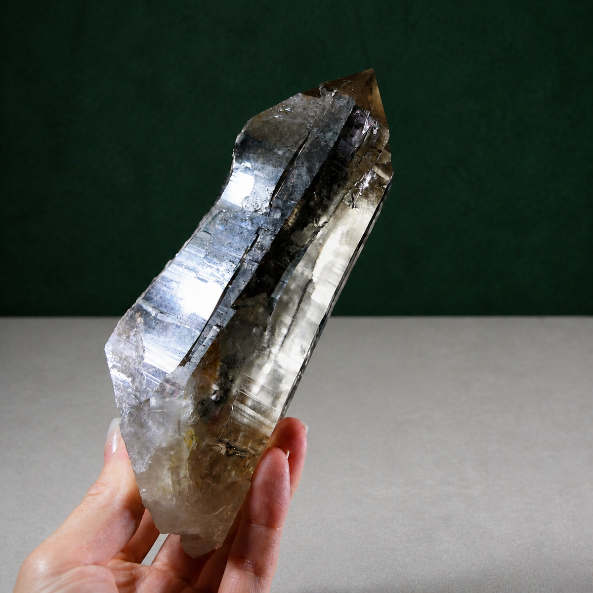 Unpolished Lemurian Seed with Exceptional Natural Luster