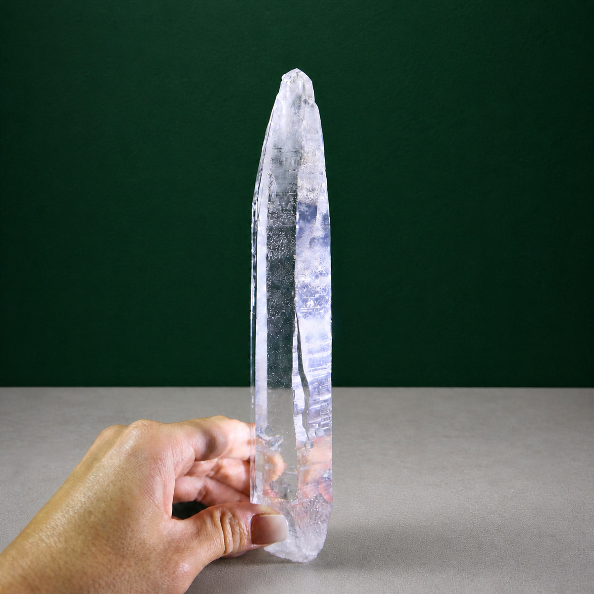 Lemurian Laser Seed Quartz with Self-Healed Termination