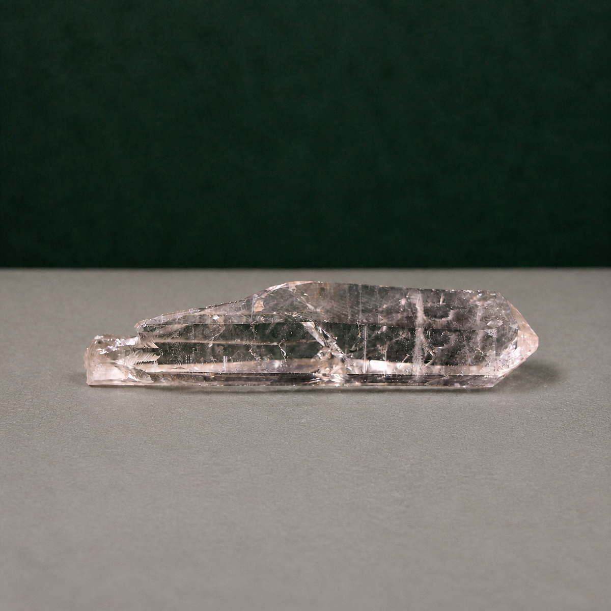 Light Smoky Lemurian Seed Quartz, Lightly Polished