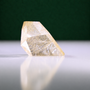 Polished rutilated quartz freeform, 79 g, alternate view 4 showing natural rutile inclusions.