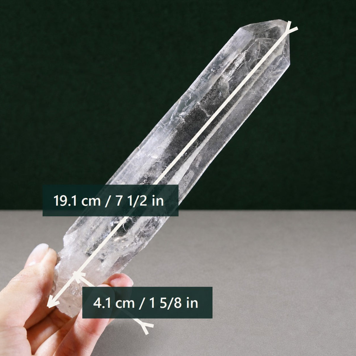 Slender Light Smoky Lemurian Seed with High Clarity