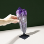 Multi-point amethyst wand, alternate crystal view