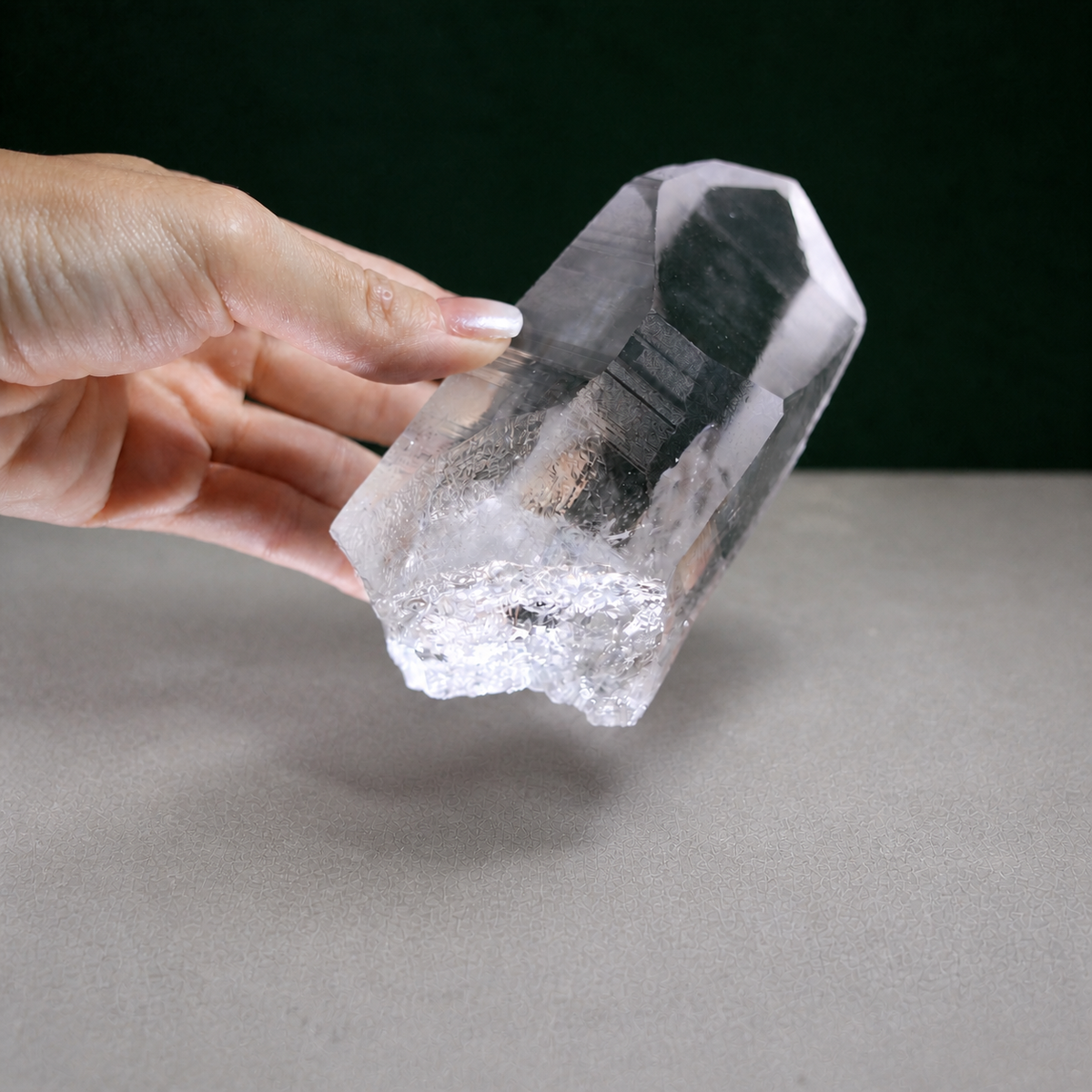 Natural Lemurian Seed Quartz with Record Keeper