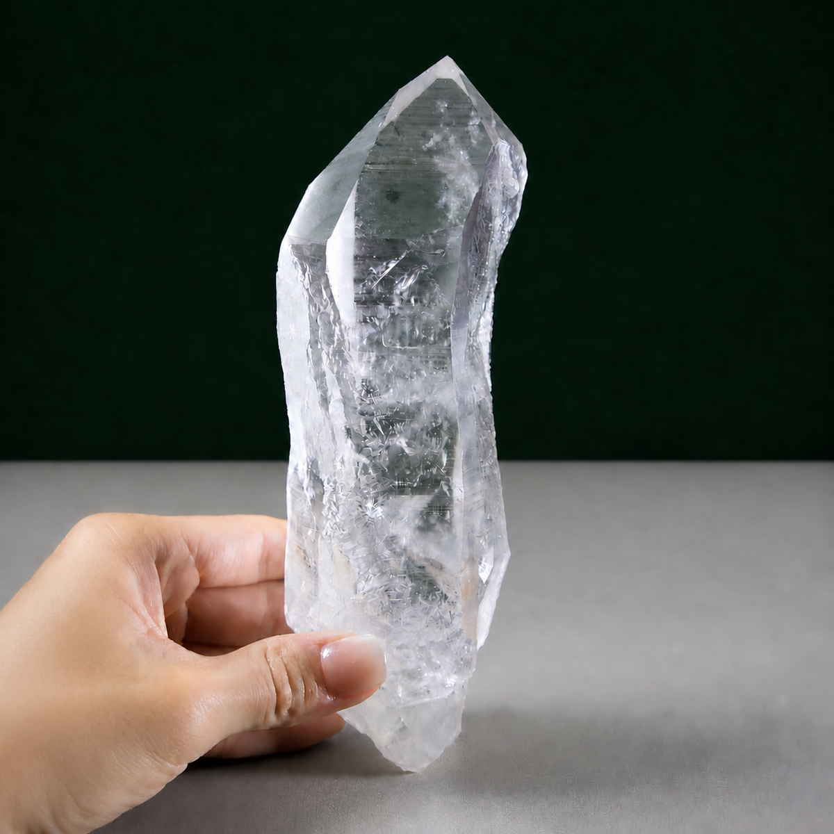 Natural Lemurian Seed Quartz with Self-Healed Matrix Record