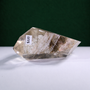 Polished rutilated quartz freeform, 185 g, alternate view 5 showing natural rutile inclusions.